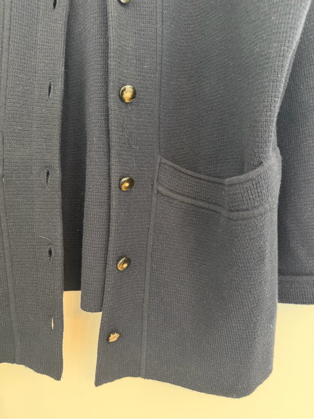Sézane Navy Blue Will Button-Front Knit Jacket - Picture 7 of 9